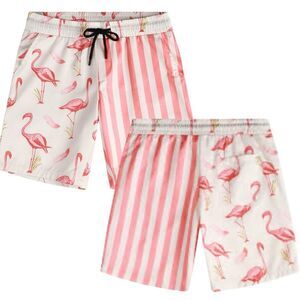 Men's Flamingo Print Athletic Shorts